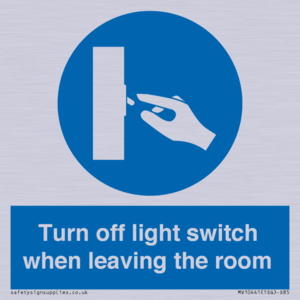Turn off light switch when leaving the room